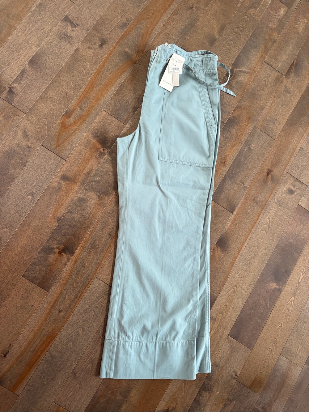 Club Monaco Tea Lounge Wide Leg Pants Sage Green Cropped